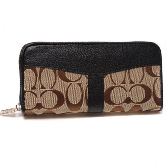 Coach Legacy Signature Large Black Wallets DUR | Women